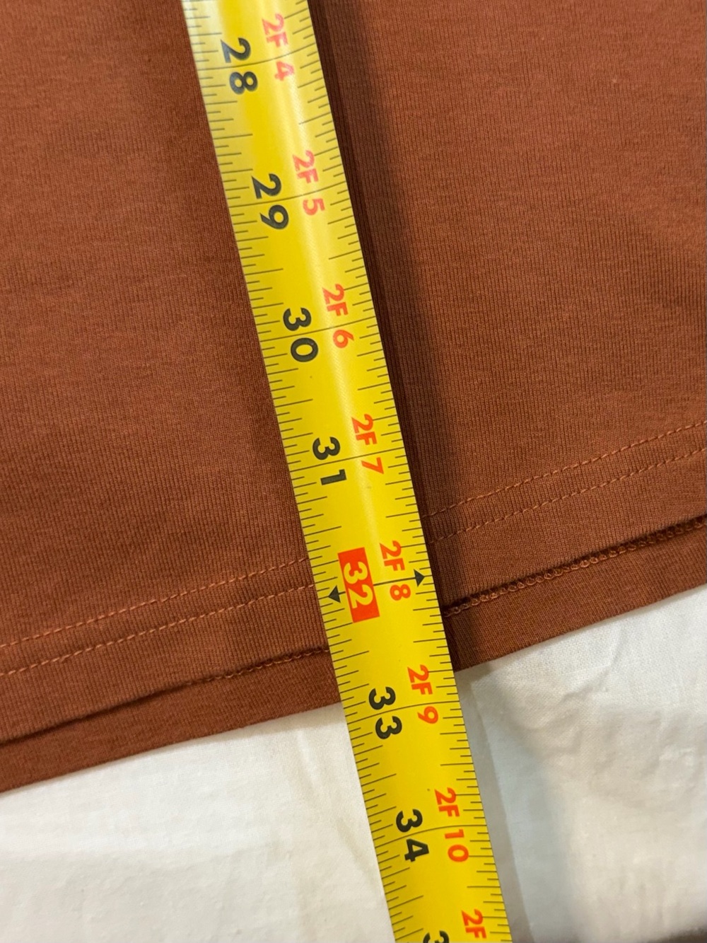 Bohme Essentials Short Sleeve Crewneck Tee Dress - Rust Brown - Picture 7 of 7